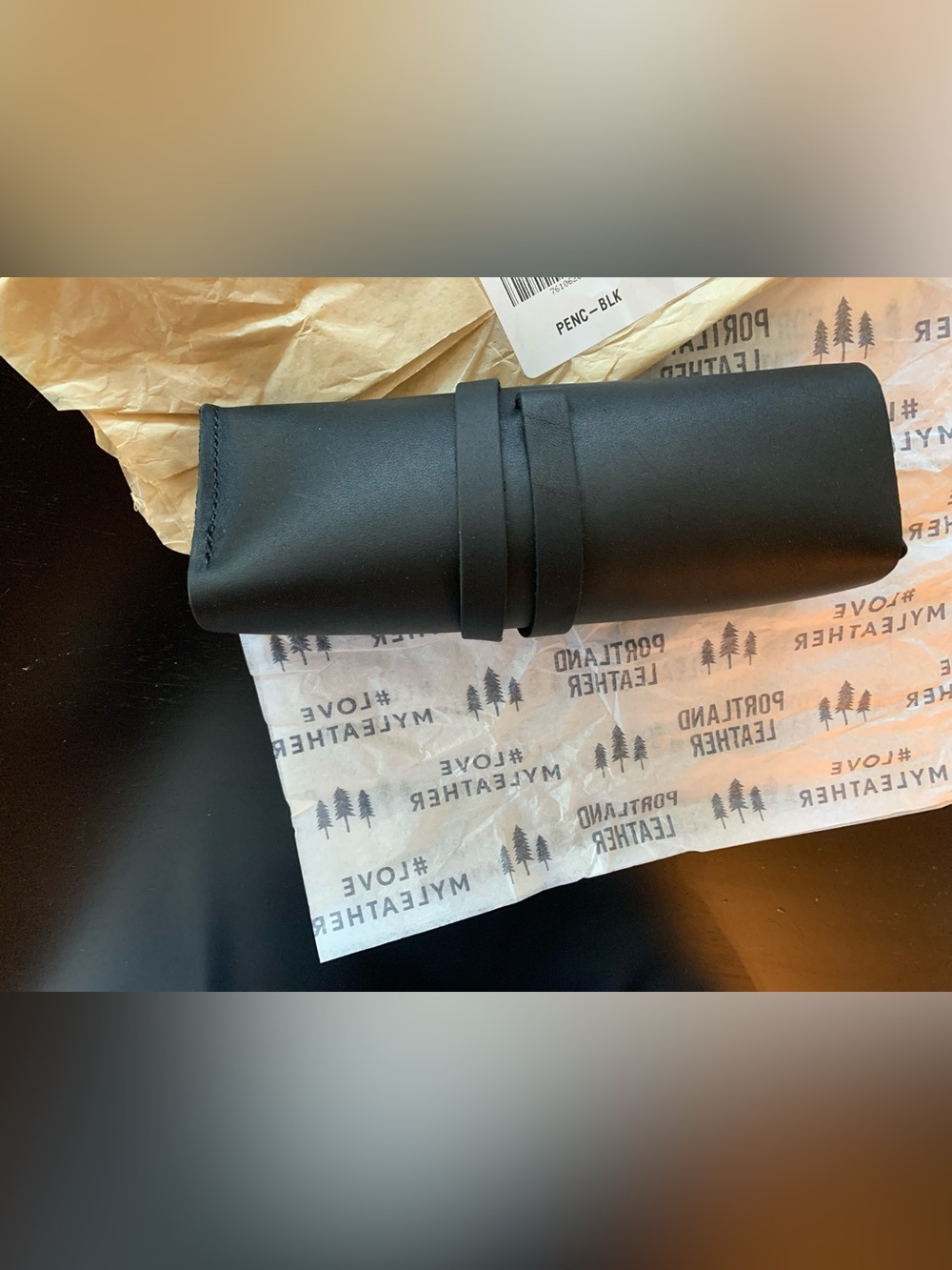 Portland Leather Goods Artist Pencil Case - Black - Picture 2 of 6